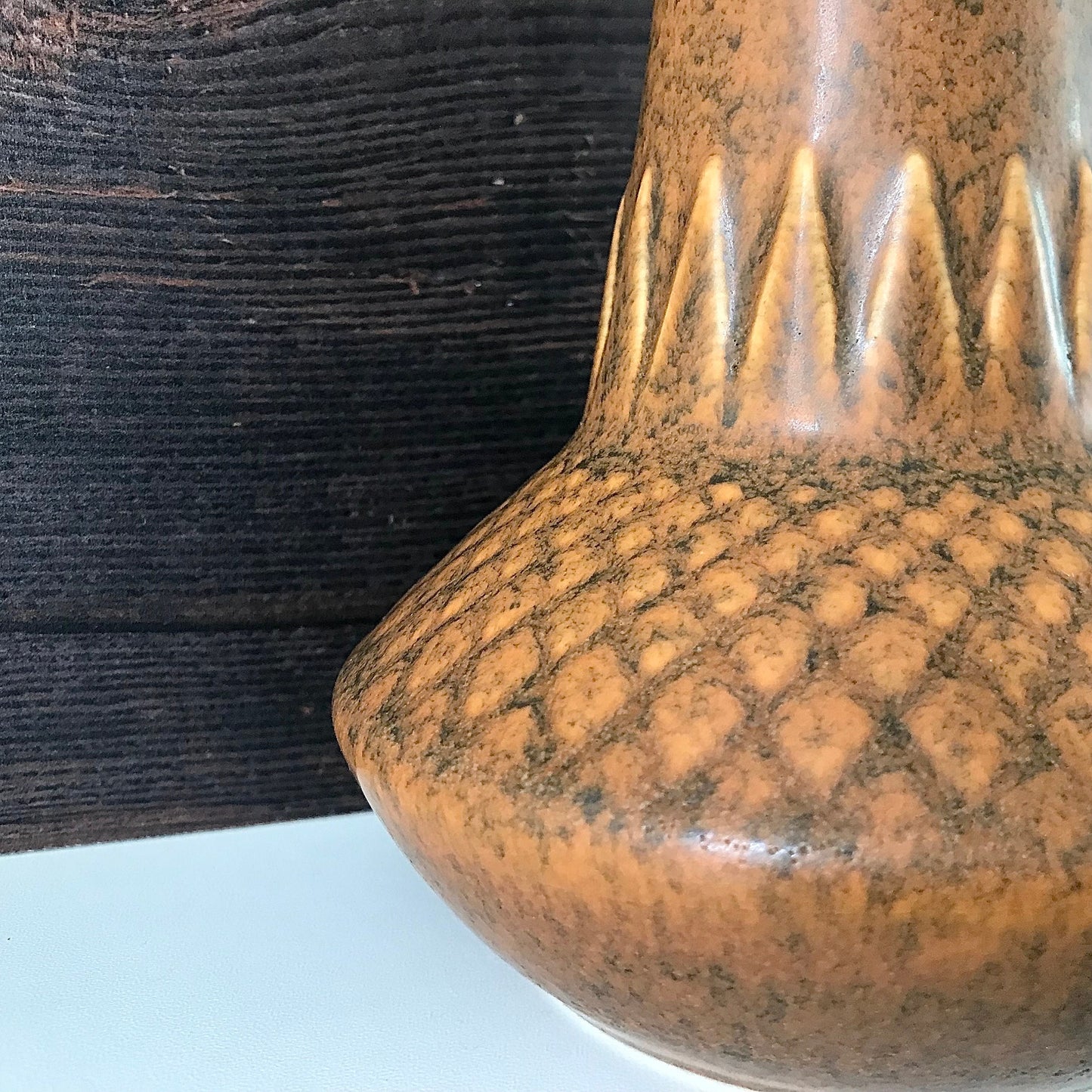 Soholm Pottery Orange Danish Ceramic Table Lamp Light 926