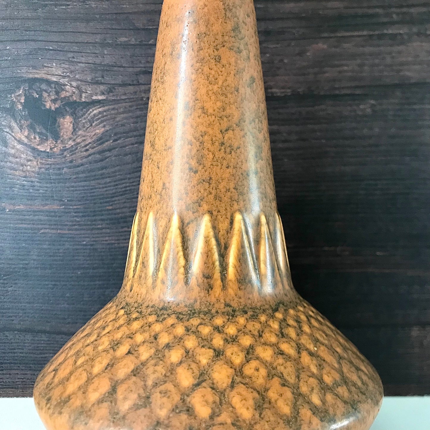 Soholm Pottery Orange Danish Ceramic Table Lamp Light 926