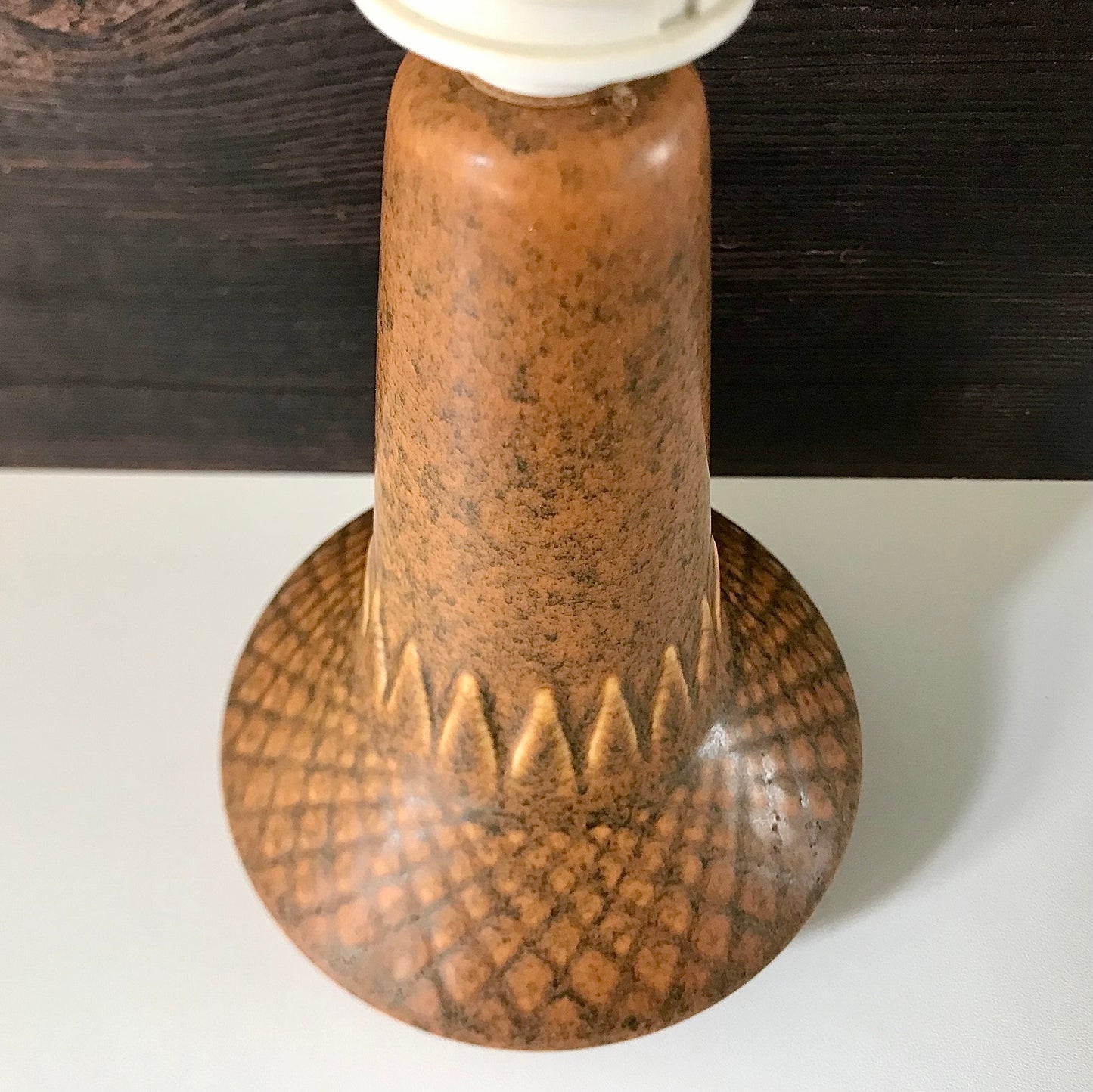 Soholm Pottery Orange Danish Ceramic Table Lamp Light 926