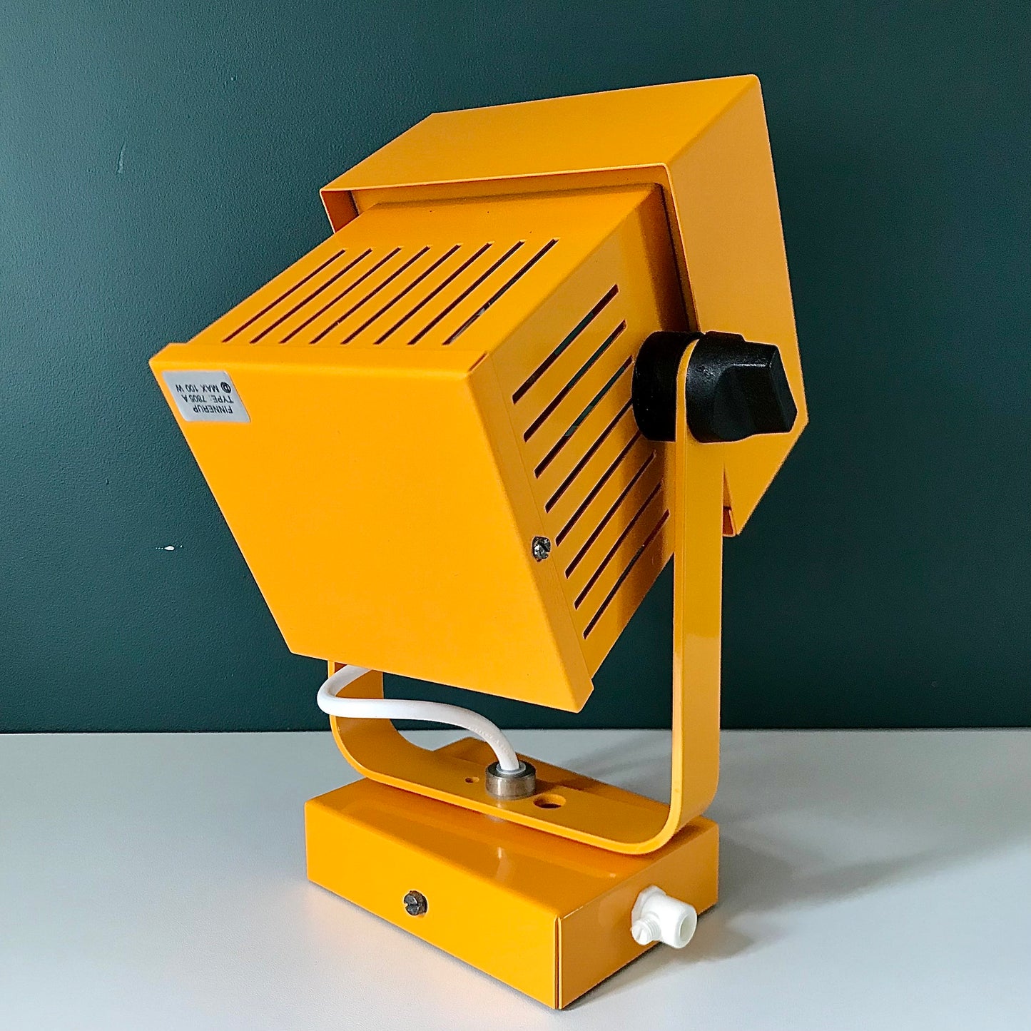 Vintage Danish Finnerup Yellow Spot Light Ceiling Wall Lamp Sconce Industrial