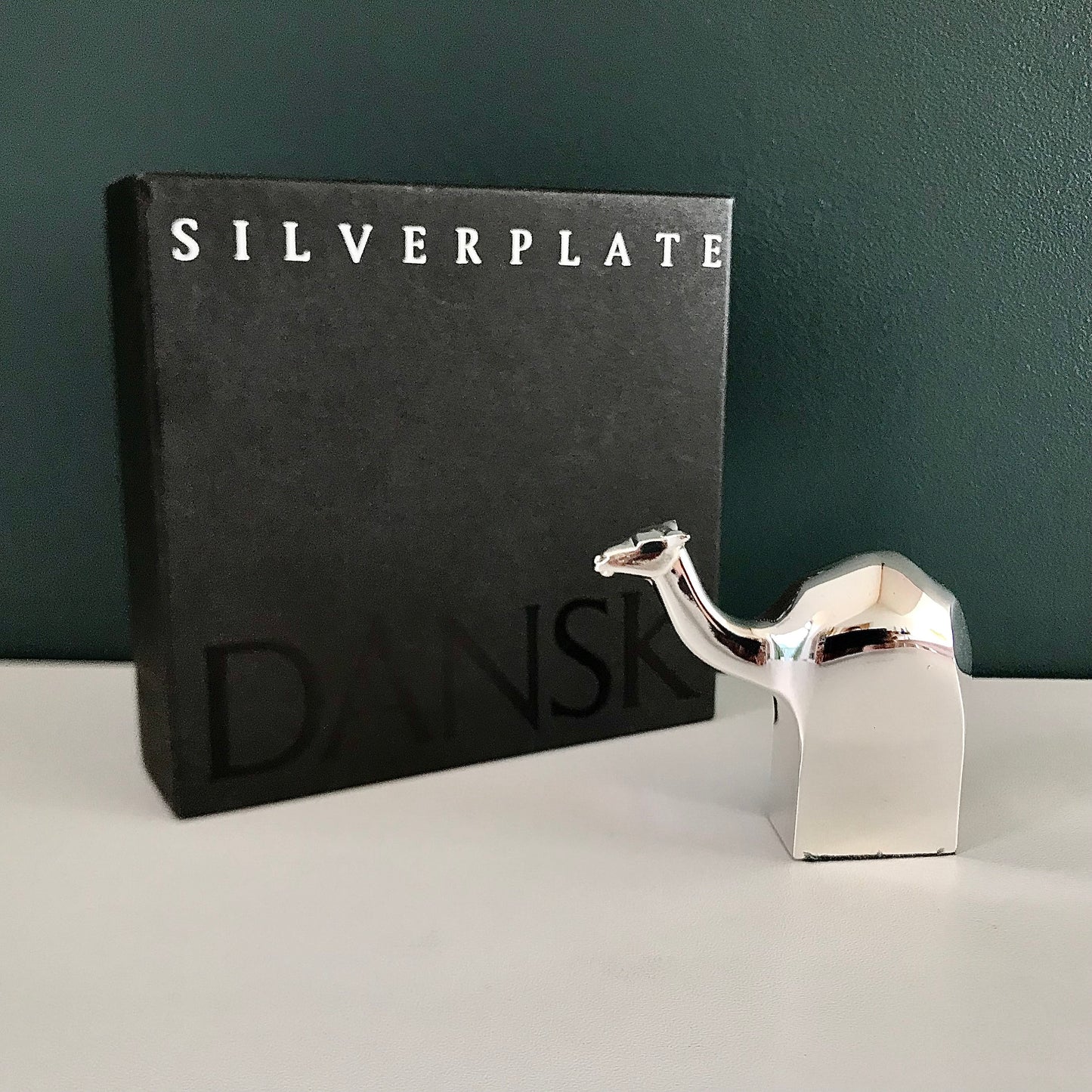 Dansk Designs Boxed Camel Silver Paperweight Danish Office Job Gifts Presents Retro