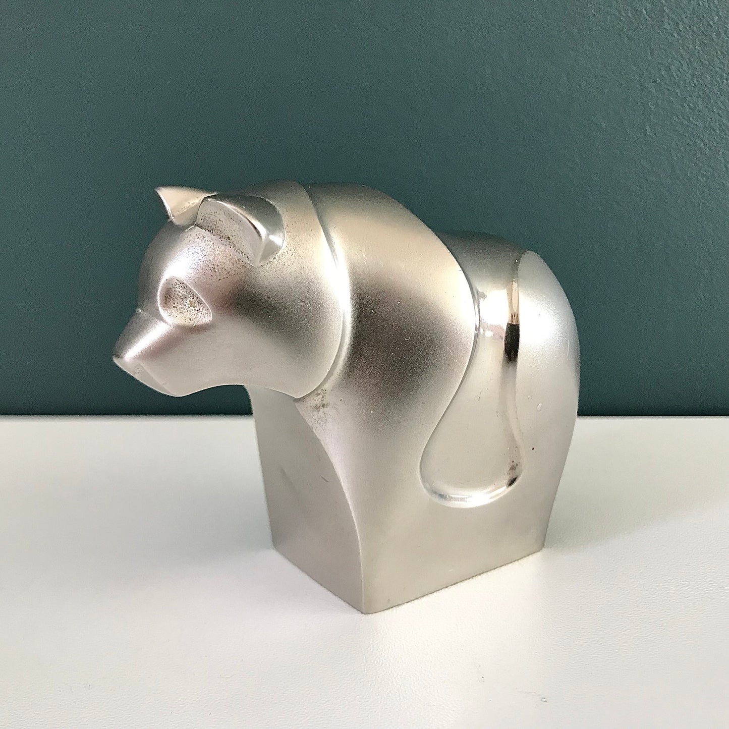 Dansk Designs Boxed Silver Panda Bear Paperweight Vintage Danish Animal Lovers Gifts Present