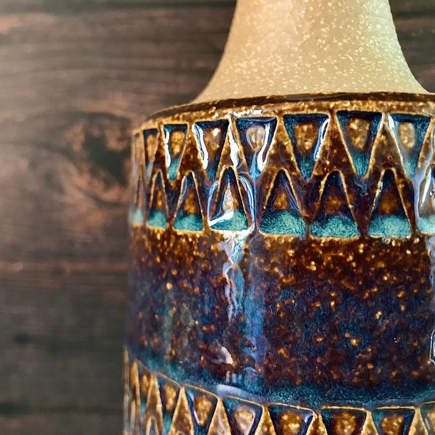 Soholm Danish Ceramic Table Lamp Vintage 1960s Retro Boho Scandi 3034 (a)