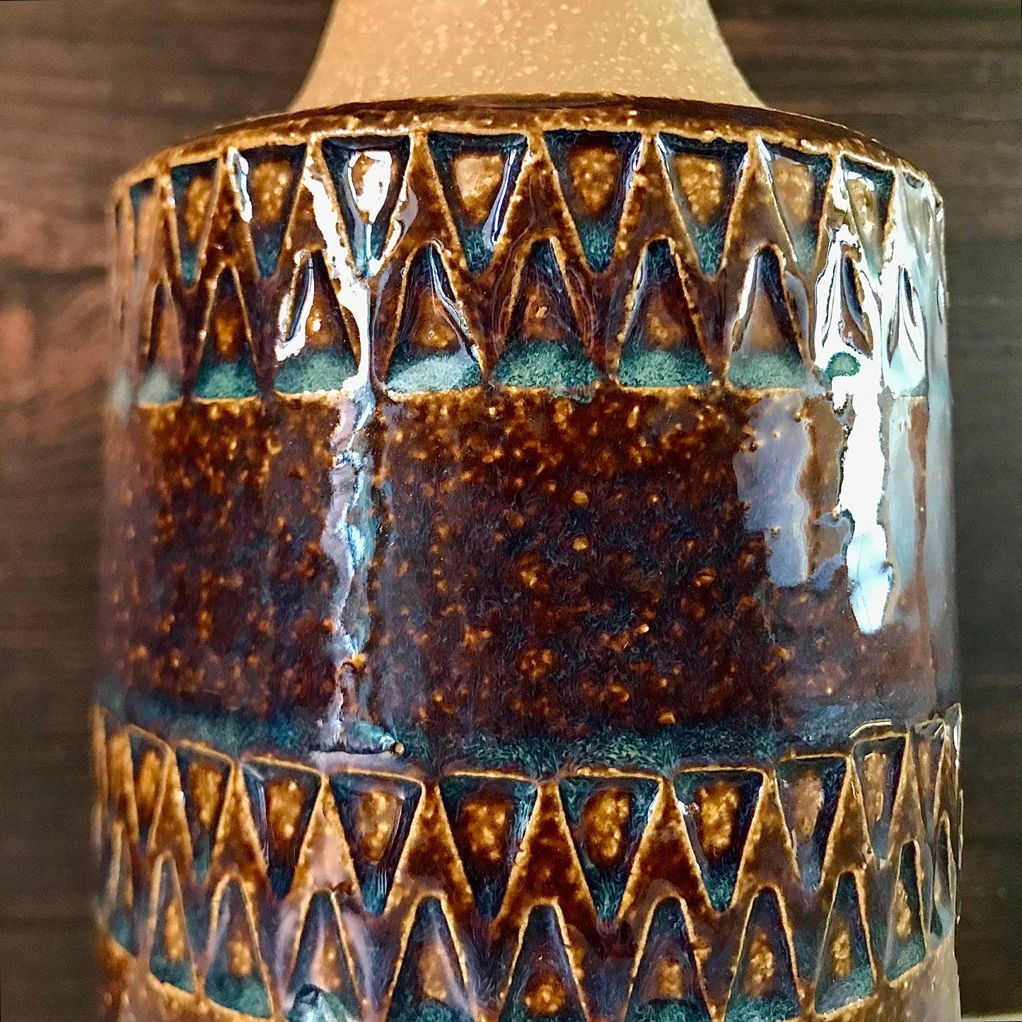 Soholm Danish Ceramic Table Lamp Vintage 1960s Retro Boho Scandi 3034 (a)