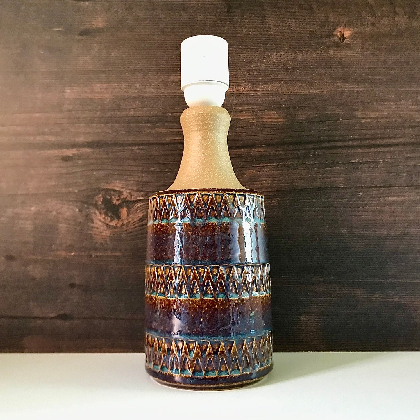 Soholm Danish Ceramic Table Lamp Vintage 1960s Retro Boho Scandi 3034 (a)