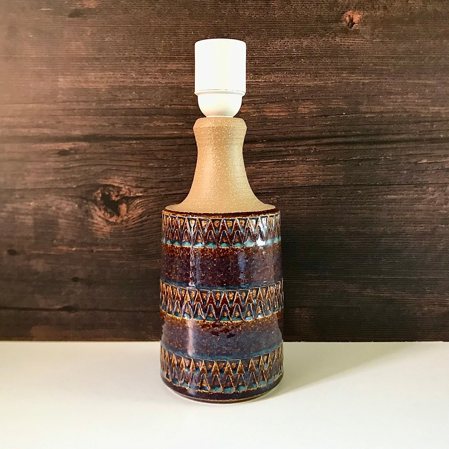 Soholm Danish Ceramic Table Lamp Vintage 1960s Retro Boho Scandi 3034 (a)