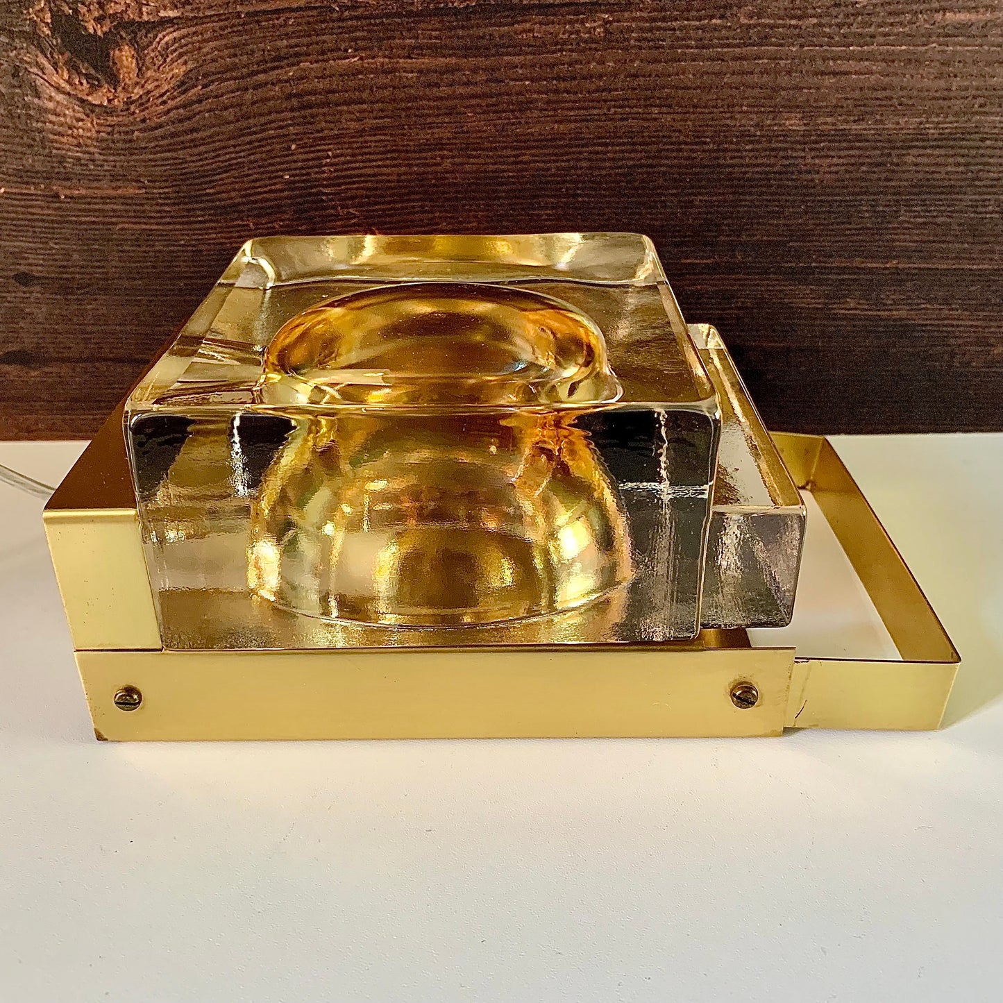 Vitrika Maritime Danish Glass Sconce Wall Lamp Vintage Hollywood Regency Art Deco Lighting