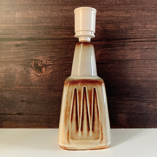 Soholm Ivory Cinnamon Danish Ceramic Table Lamp 1960s 1970s EJ
