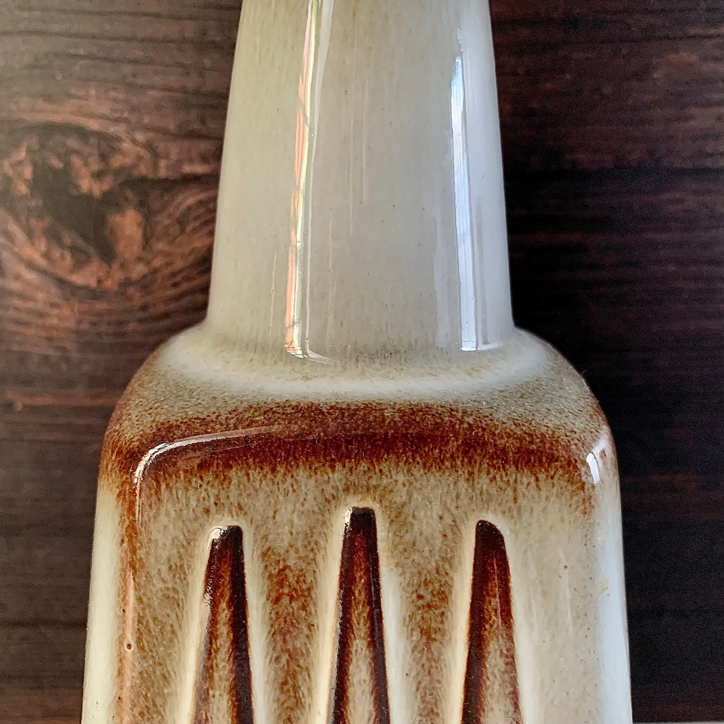 Soholm Ivory Cinnamon Danish Ceramic Table Lamp 1960s 1970s EJ