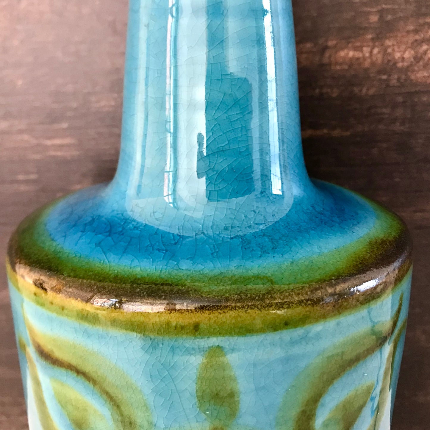 Soholm Pottery Danish Turquoise Blue Table Lamp Bedside Light Vintage 1960s 1203