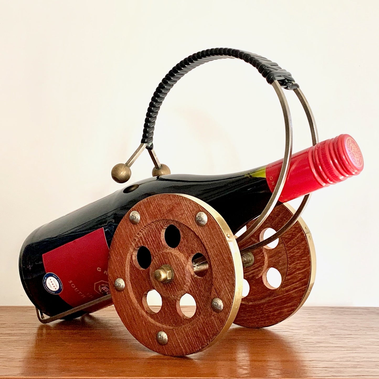 Vintage Swedish Wine Bottle Holder 1970s Wine Lovers Gifts Presents
