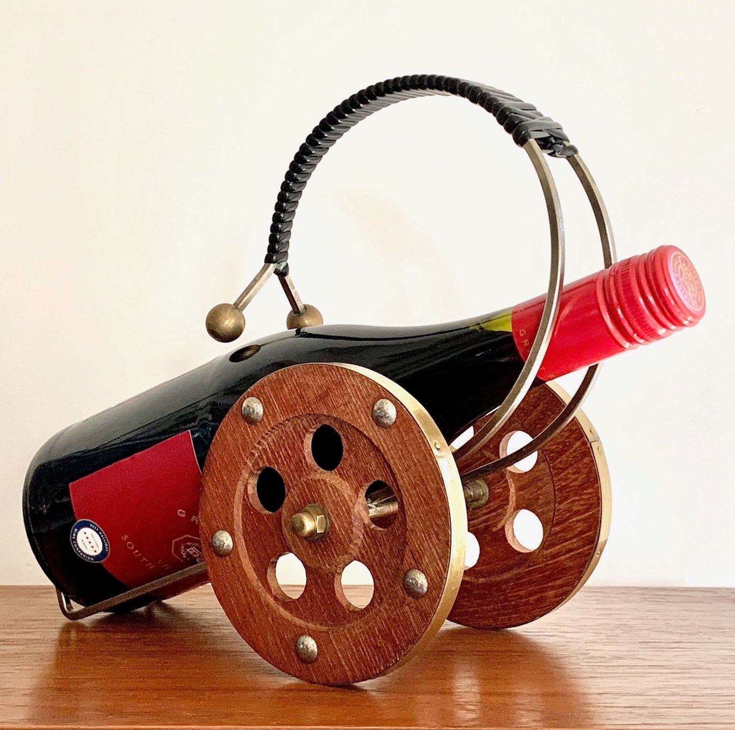 Vintage Swedish Wine Bottle Holder 1970s Wine Lovers Gifts Presents