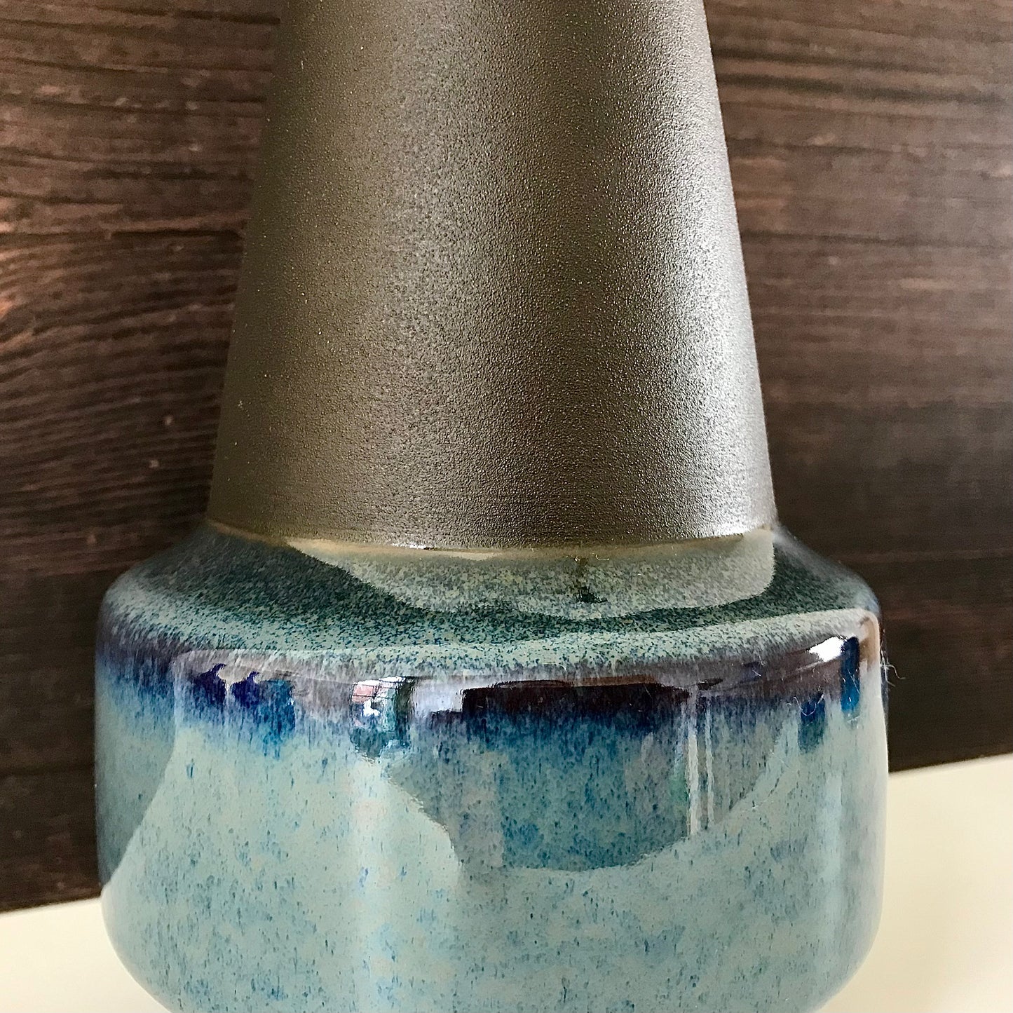 Soholm Pottery Blue Danish Ceramic Table Lamp Light 1010