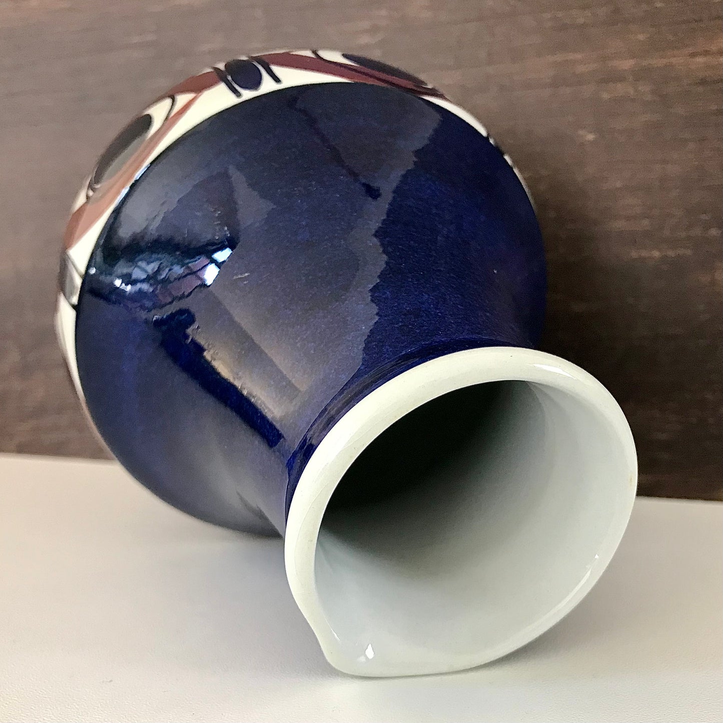 Royal Copenhagen Tenera Danish Vase Jug Purple Blue Ceramic Scandinavian Pottery Vintage