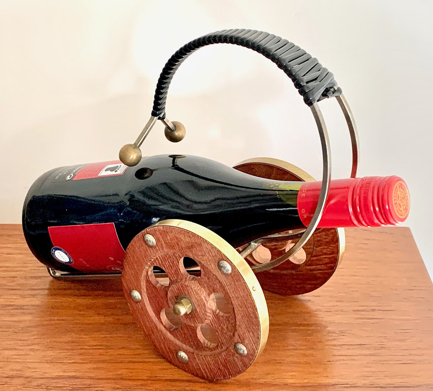 Vintage Swedish Wine Bottle Holder 1970s Wine Lovers Gifts Presents