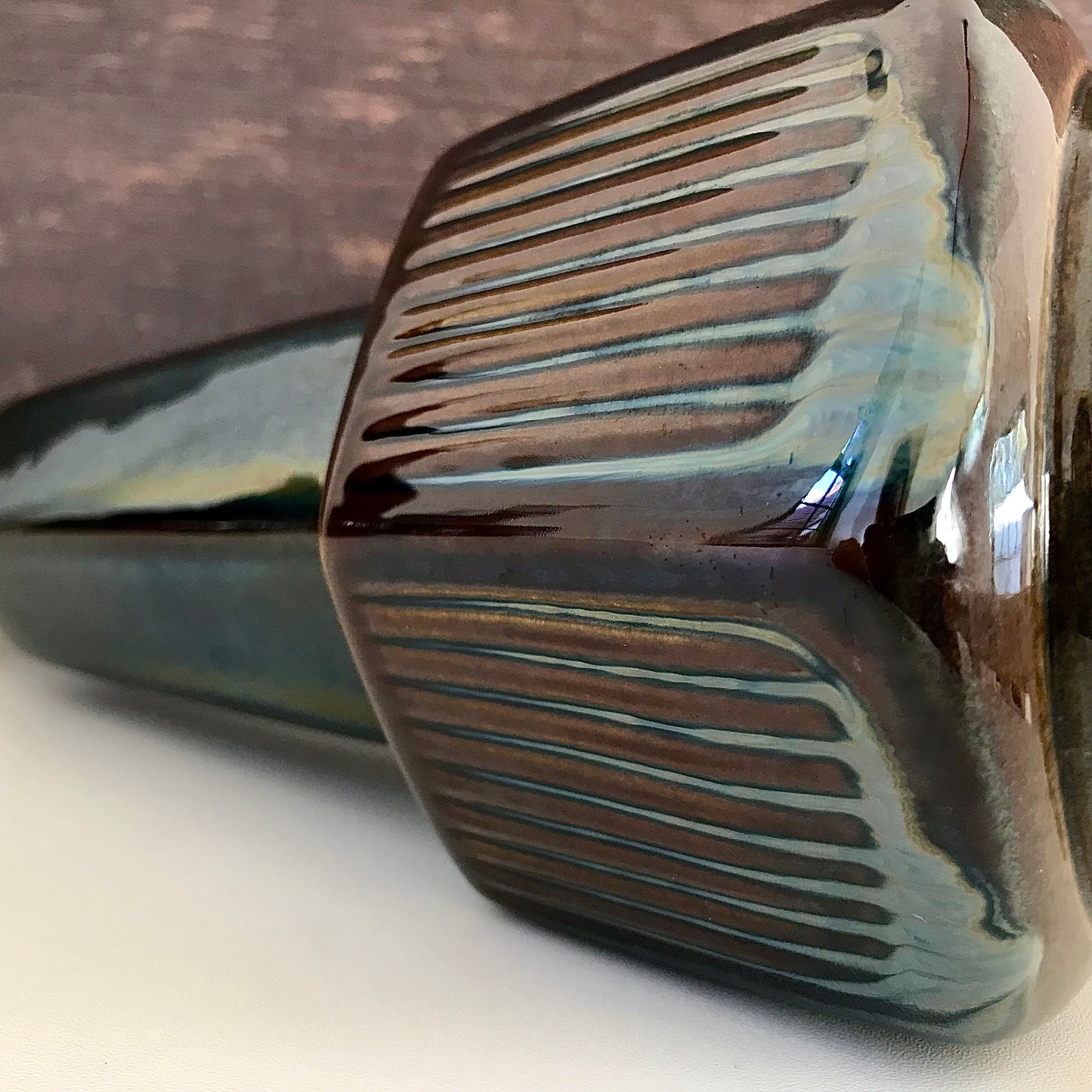 Soholm Pottery Blue Danish Table Lamp Vintage 1960s Retro Scandinavian Light 1056