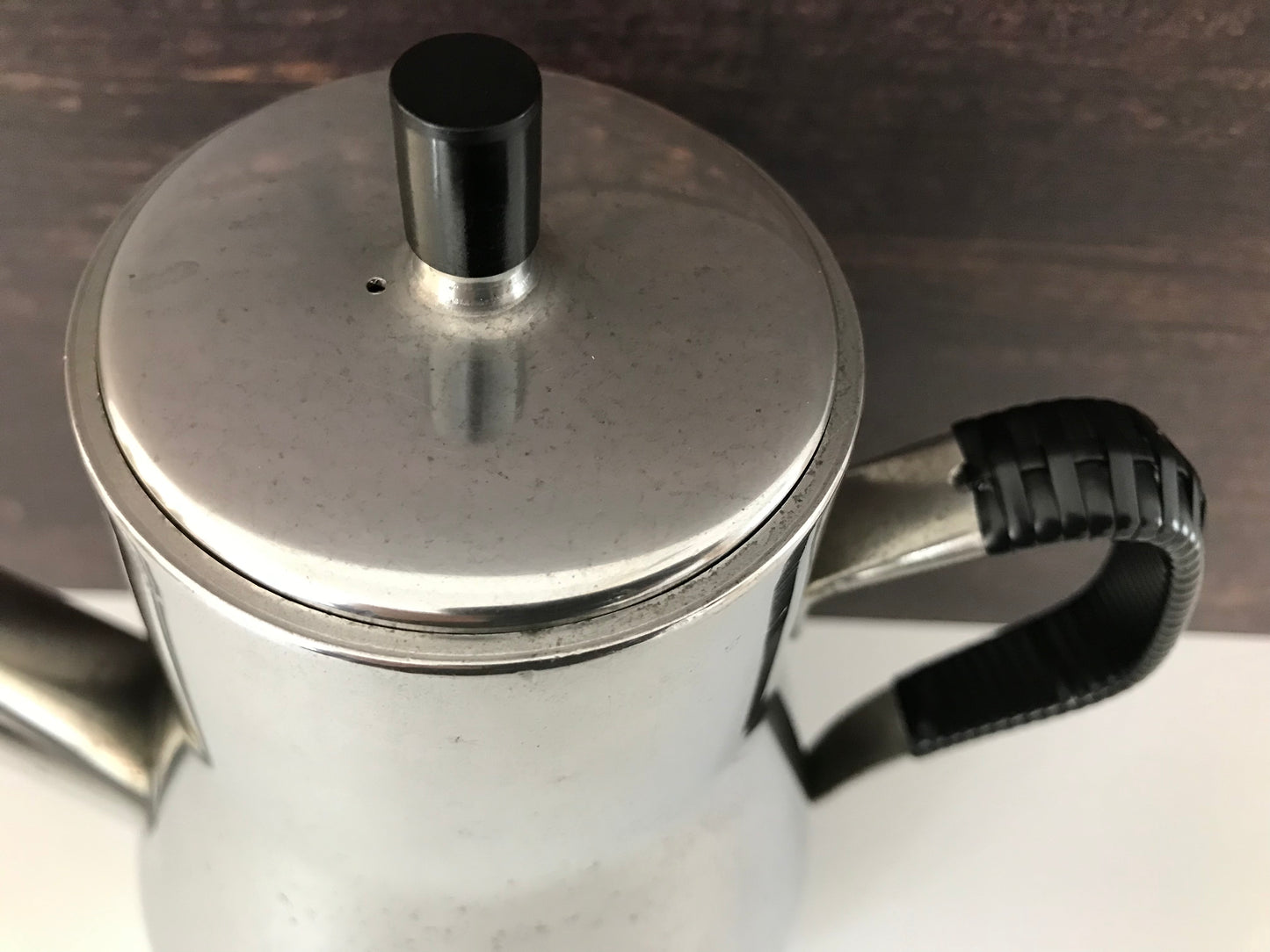 Brodrene Mylius Norwegian Pewter Coffee Pot Jug 1950s Scandi Mid Mod Design