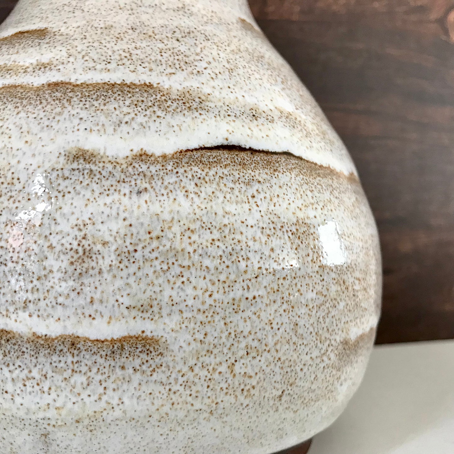 Large White Dagnes Pottery Danish Ceramic Table Lamp 1960s 1970s