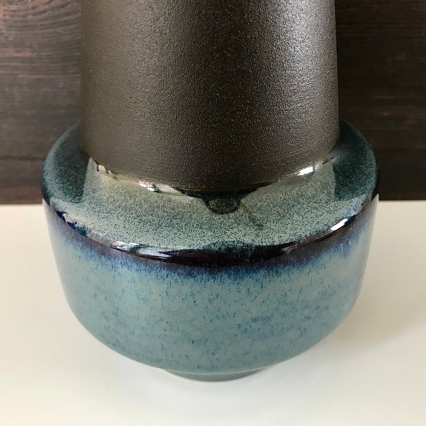 Soholm Pottery Blue Danish Ceramic Table Lamp Light 1010