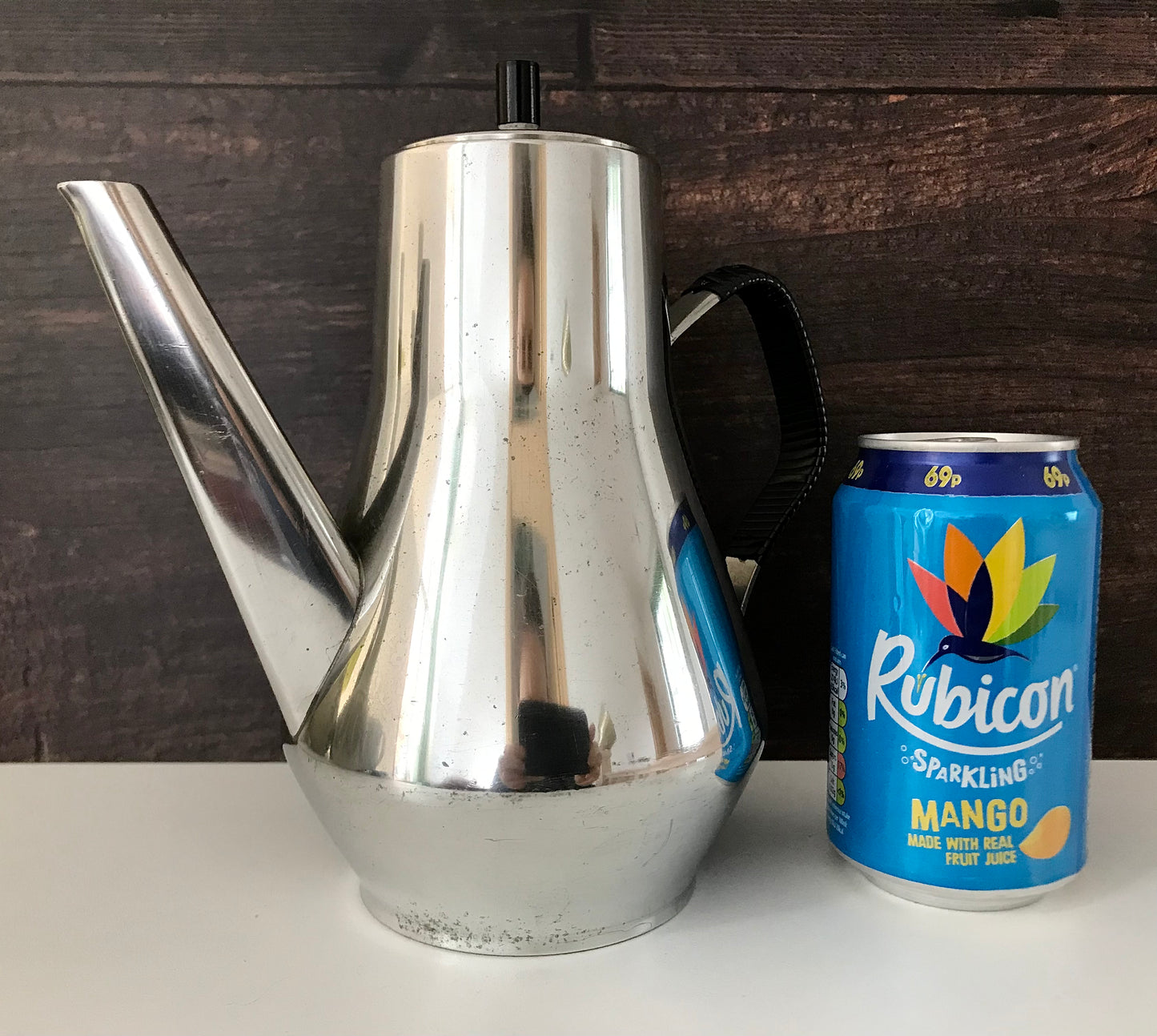Brodrene Mylius Norwegian Pewter Coffee Pot Jug 1950s Scandi Mid Mod Design