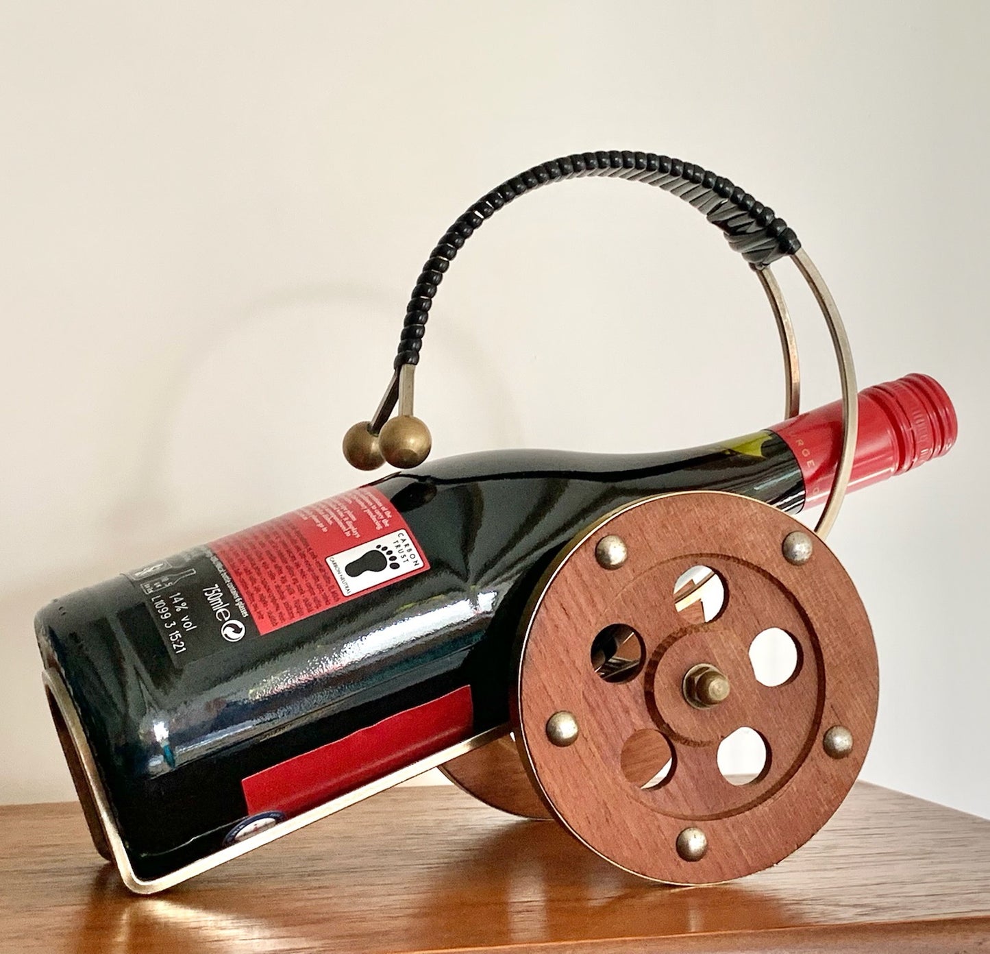 Vintage Swedish Wine Bottle Holder 1970s Wine Lovers Gifts Presents