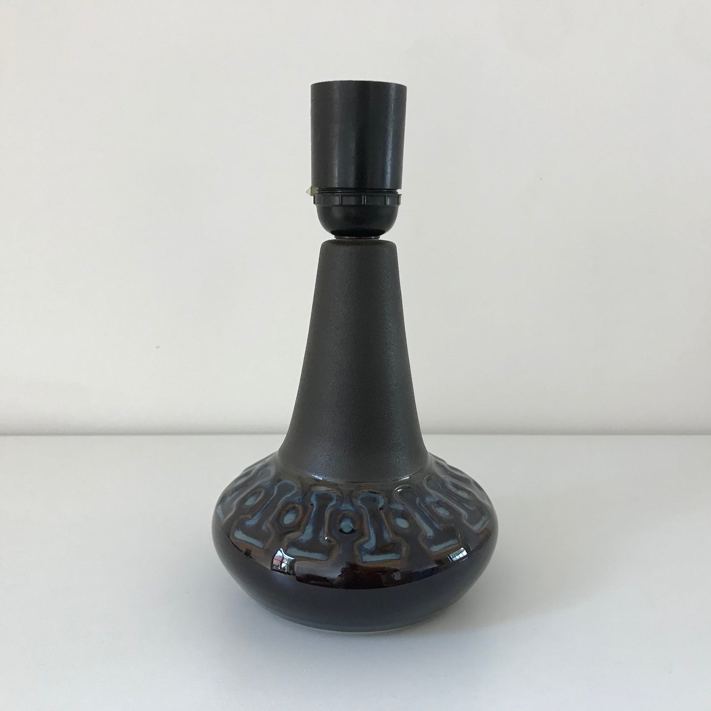 Soholm Pottery Midnight Blue Danish Ceramic Table Lamp Light 1028