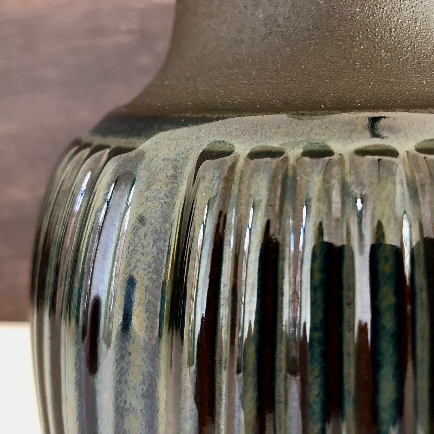 Soholm Pottery Blue Danish Table Lamp 1960s Retro Scandinavian 1039