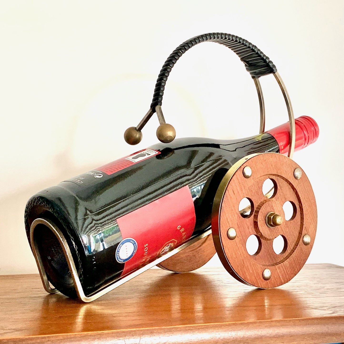 Vintage Swedish Wine Bottle Holder 1970s Wine Lovers Gifts Presents