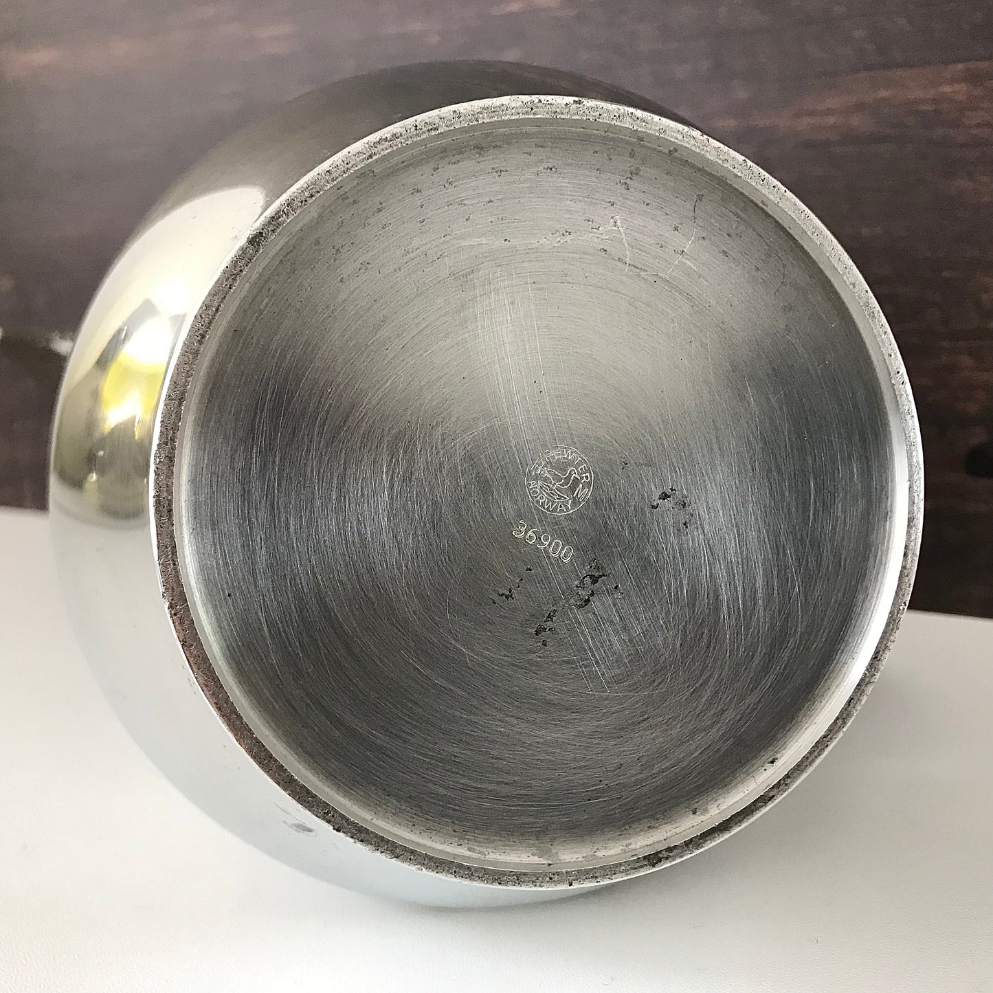 Brodrene Mylius Norwegian Pewter Coffee Pot Jug 1950s Scandi Mid Mod Design