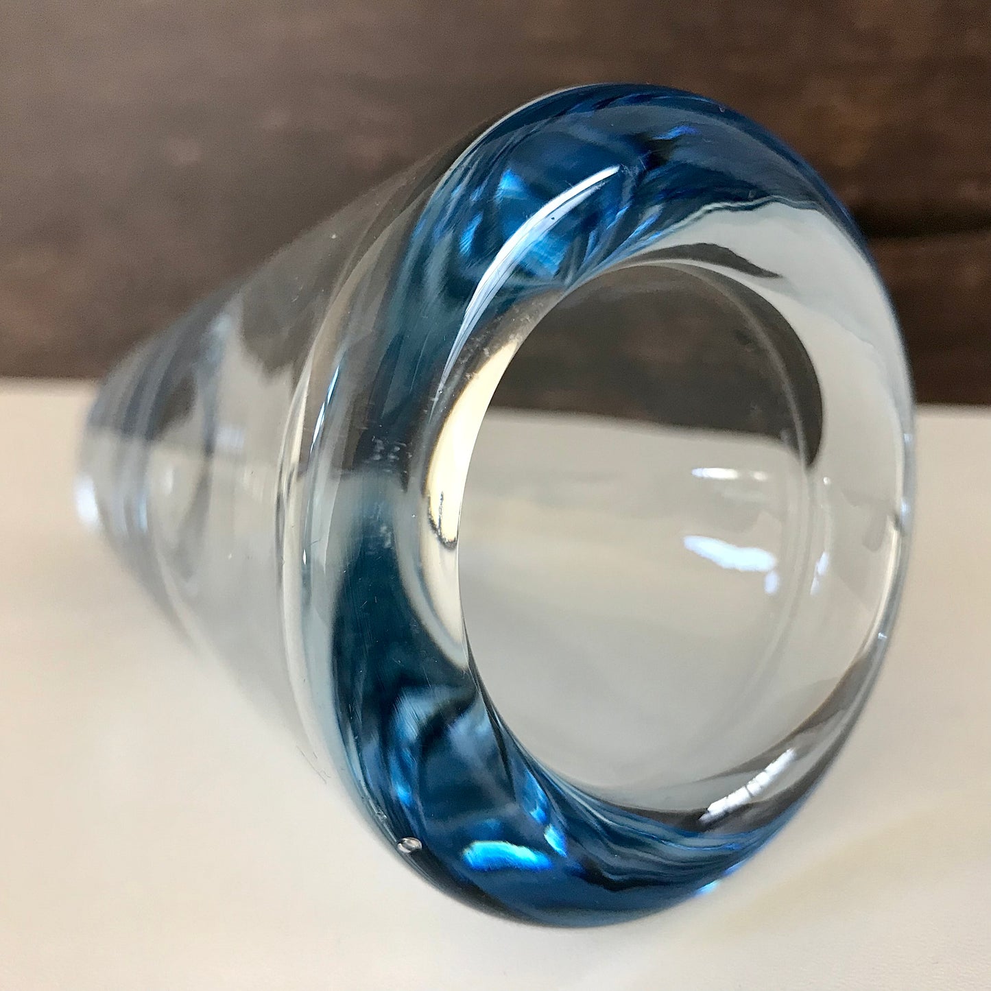 Holmegaard Denmark Akva Glass Bud Vase Danish Design 1950s Scandinavian