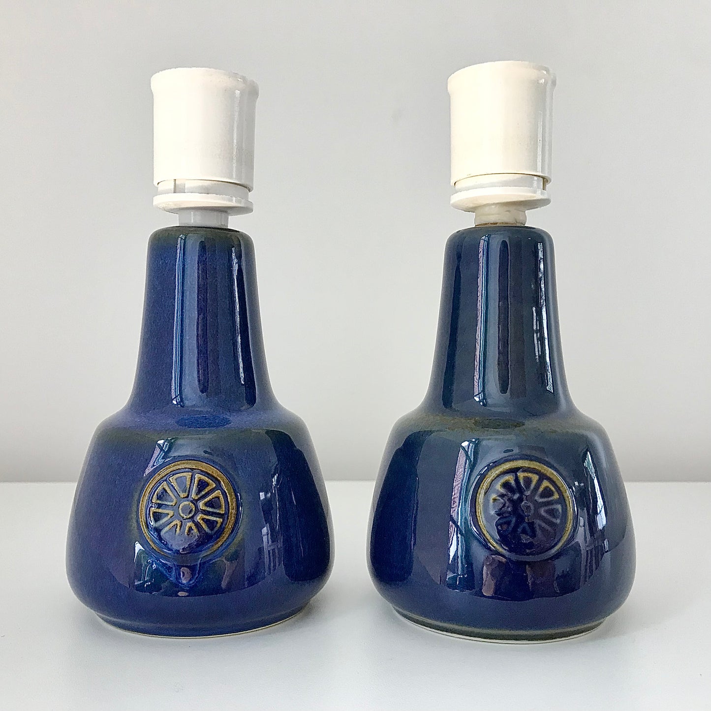 Soholm Blue Nordlys Danish Ceramic Table Lamp 1960s 1004
