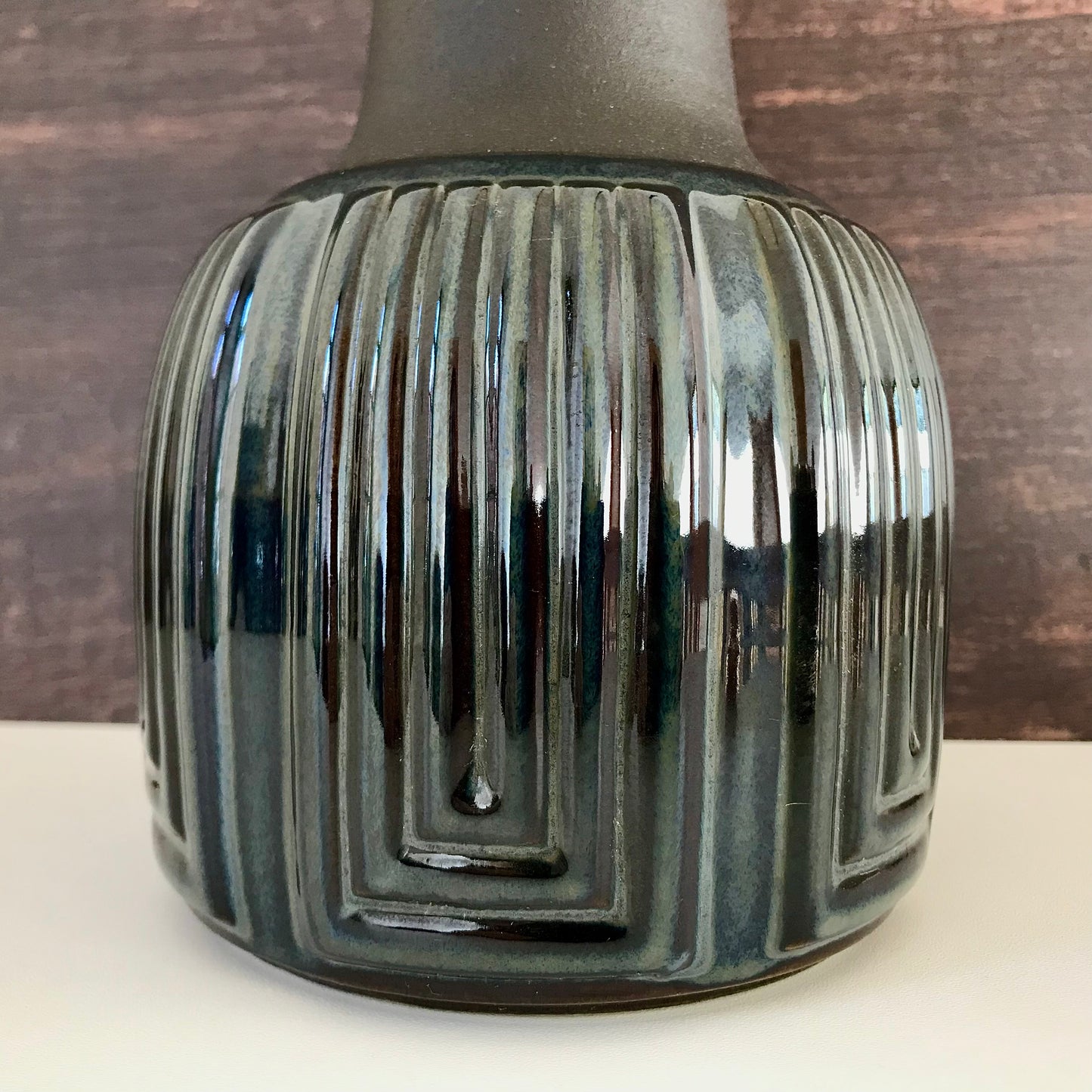 Soholm Pottery Blue Danish Table Lamp 1960s Retro Scandinavian 1039