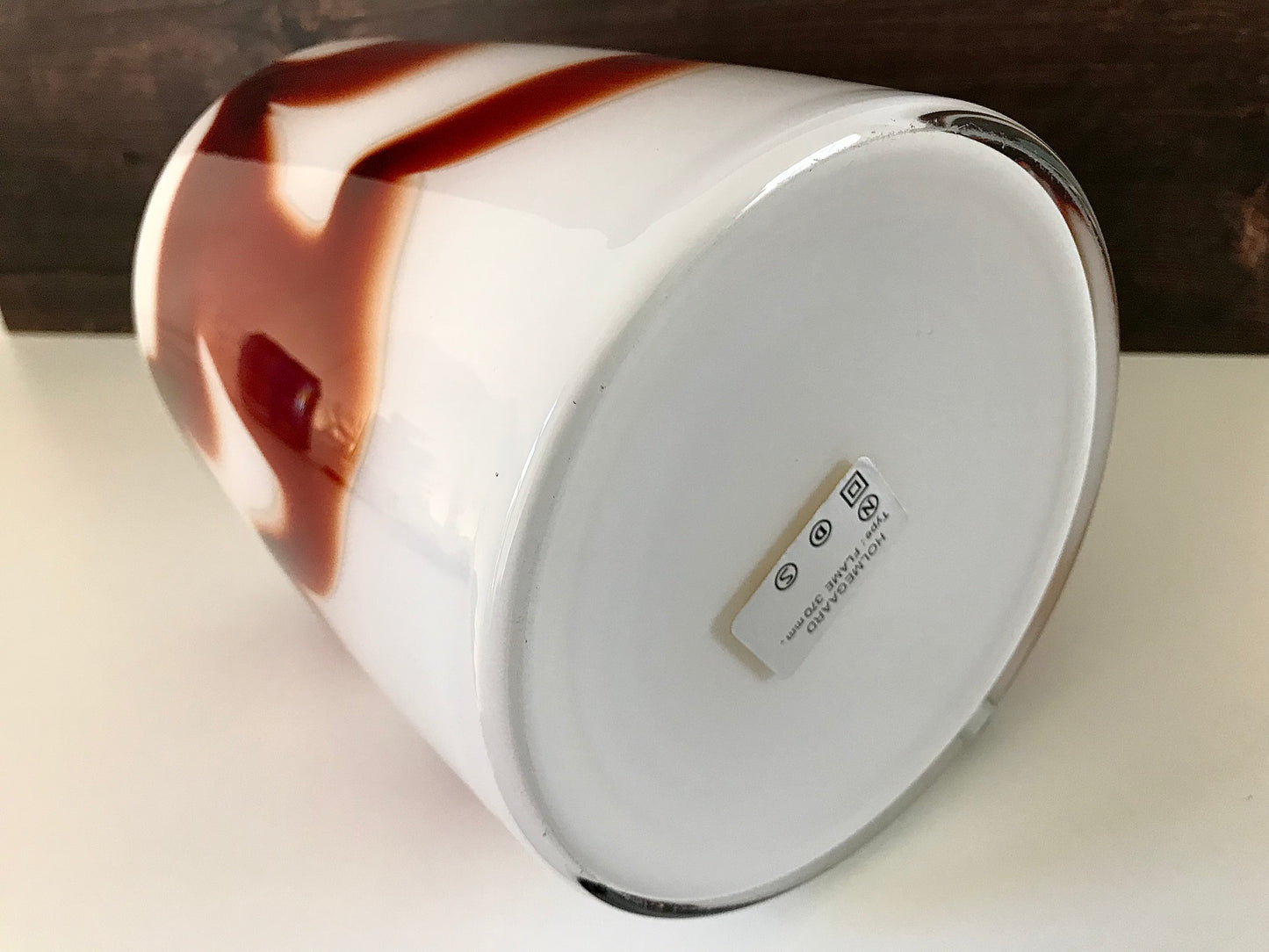 Huge Holmegaard Red Opal Glass Table Lamp Danish 1970s Light Vintage Scandinavian Lighting
