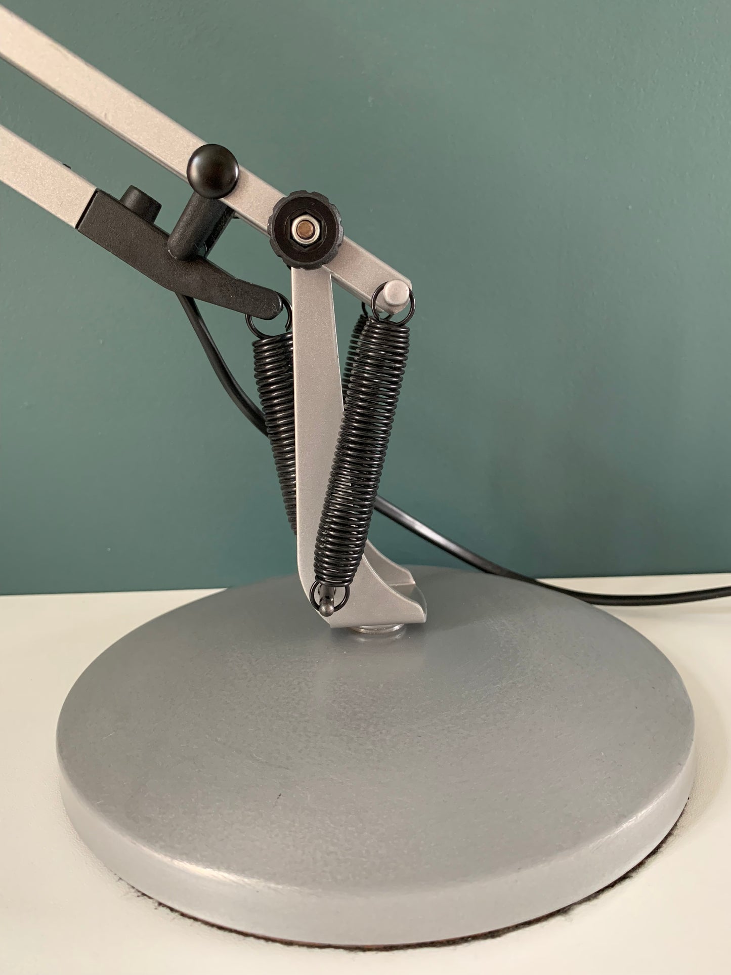 Vintage Silver Grey Anglepoise Desk Office Lamp 1980s British Design