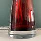 LARGE Orrefors Ruby Red Swedish Crystal Glass 1960s Table Lamp Carl Fagerlund Design