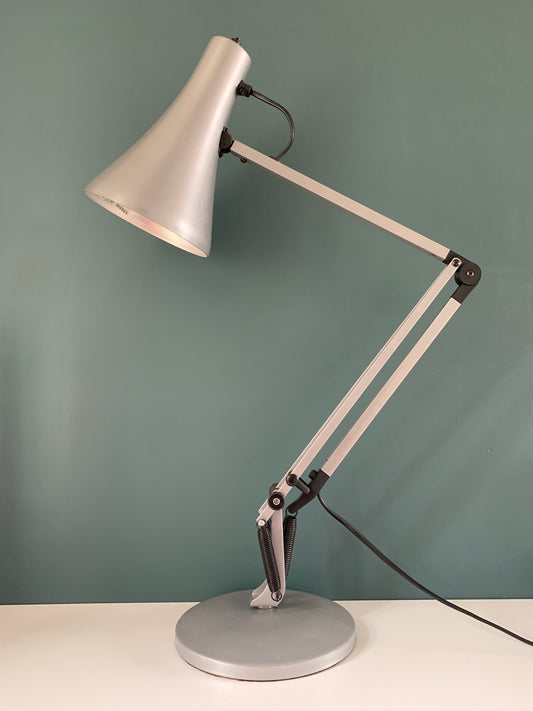 Vintage Silver Grey Anglepoise Desk Office Lamp 1980s British Design