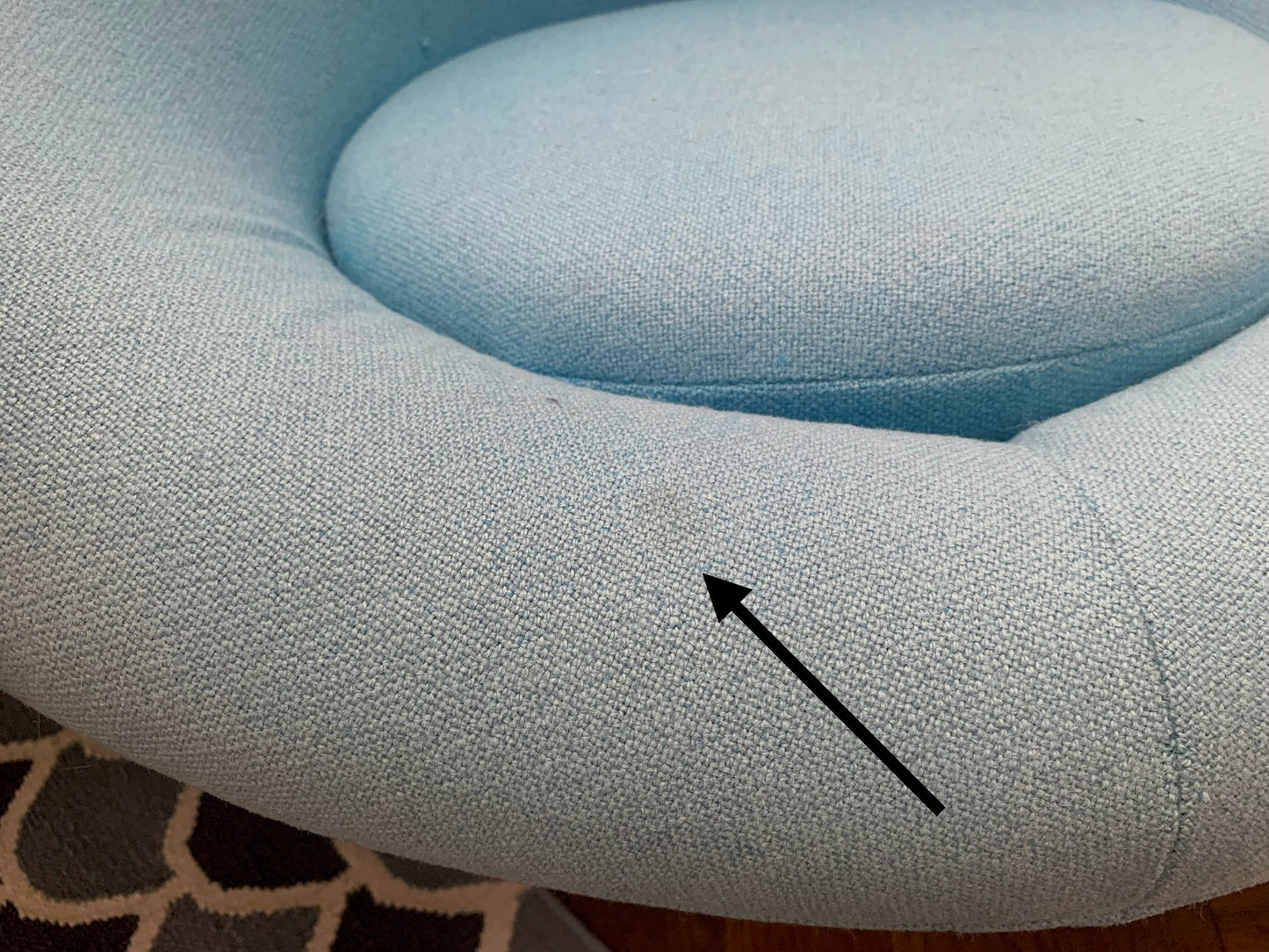 Vintage Pierre Paulin for Artifort Blue Mushroom Chair