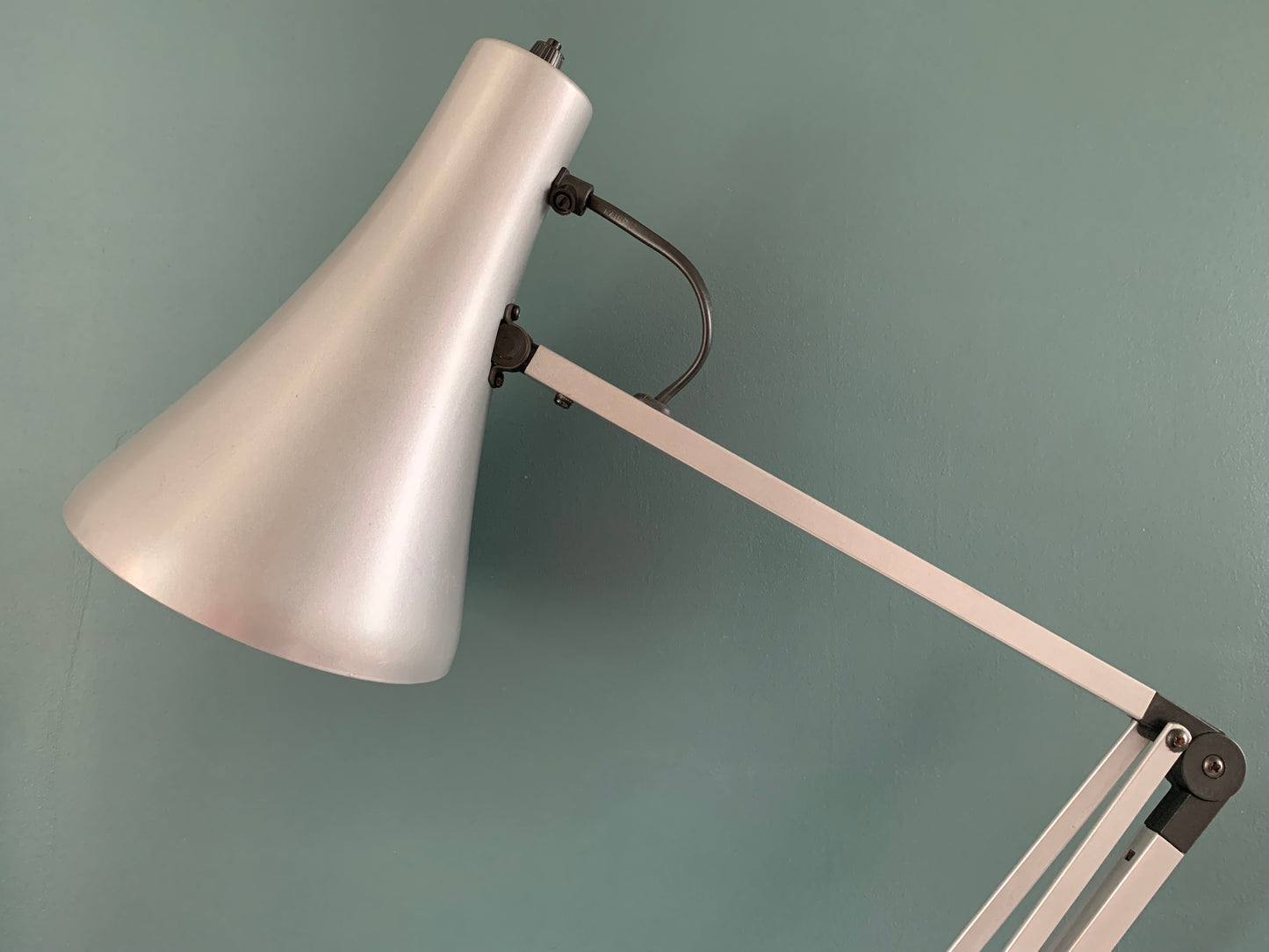 Vintage Silver Grey Anglepoise Desk Office Lamp 1980s British Design