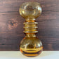 Vintage Riihimaki Finnish Amber Yellow Carmen Glass Vase 1960s 1970s Scandinavian