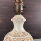 Mid Century Italian Cream Bristolia Ceramic Table Lamp