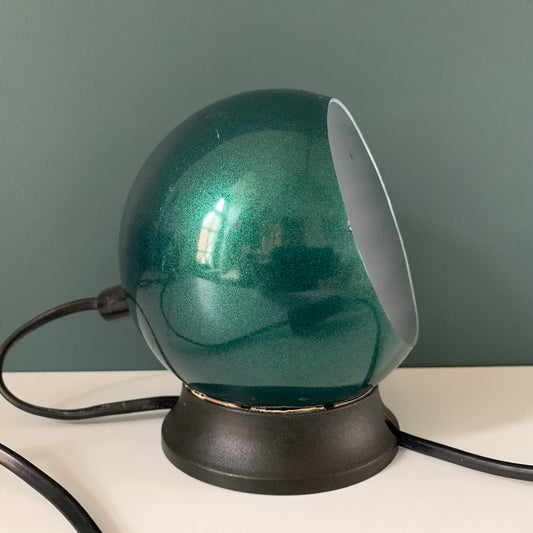 Swedish Metallic Green Ball Table Lamp 1970s Retro Light Atomic Era Frandsen