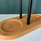 Bodum Nissen Danish Ball Boy Salt Pepper Mills & Stand Set Wood Quistgaard Era