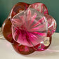 Large Val St Lambert Pink Crystal Glass Table Lamp 1930s 1940s