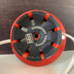 Danish Frandsen Orange Ball Table Lamp 1970s Retro Light Atomic Era