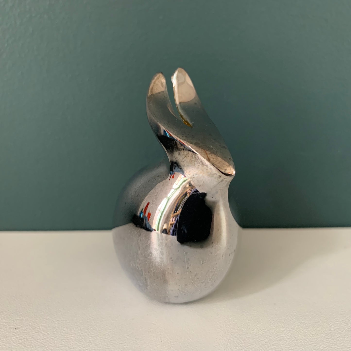 Dansk Silver Bunny Rabbit Paperweight Boxed Danish Designs Gifts Office Work Job Presents Retro