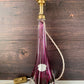 Large Val St Lambert Purple Crystal Glass Table Lamp 1960s 1970s