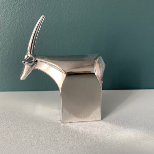 Dansk Silver Antelope Gazelle Paperweight Danish Designs Office Work Job Presents Retro