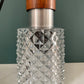 Mid Century Danish Swedish Teak Glass Teak Pendant Ceiling Lamp Scandinavian Light