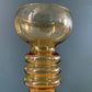 Vintage Riihimaki Finnish Amber Yellow Carmen Glass Vase 1960s 1970s Scandinavian