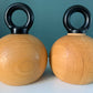 Bodum Nissen Danish Ball Boy Salt Pepper Mills & Stand Set Wood Quistgaard Era